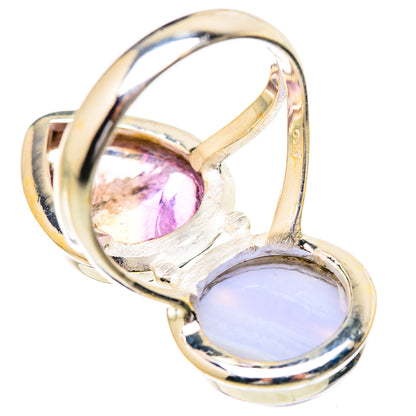 Blue Lace Agate Rings handcrafted by Ana Silver Co - RING130781 - Photo 3