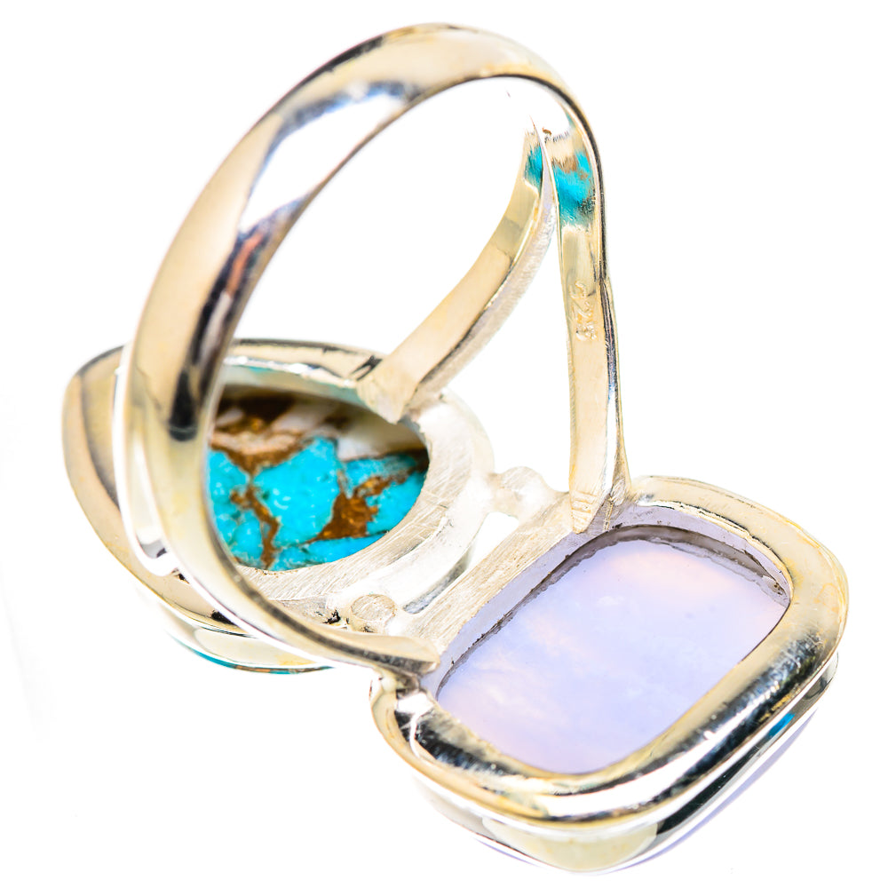 Blue Lace Agate Rings handcrafted by Ana Silver Co - RING130788 - Photo 3
