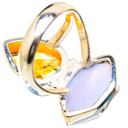 Blue Lace Agate Rings handcrafted by Ana Silver Co - RING130789 - Photo 3
