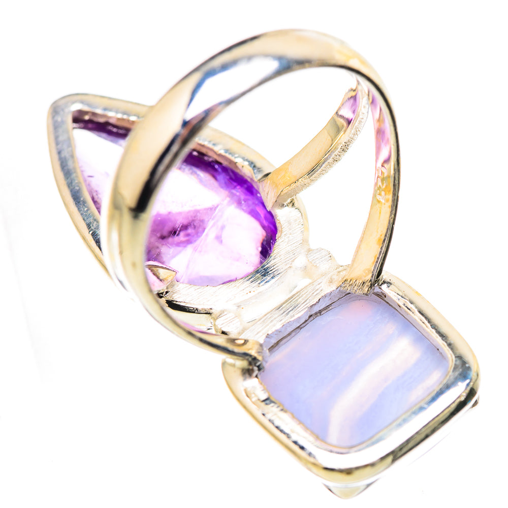 Blue Lace Agate Rings handcrafted by Ana Silver Co - RING130792 - Photo 3