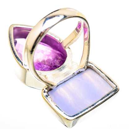 Blue Lace Agate Rings handcrafted by Ana Silver Co - RING130796 - Photo 3