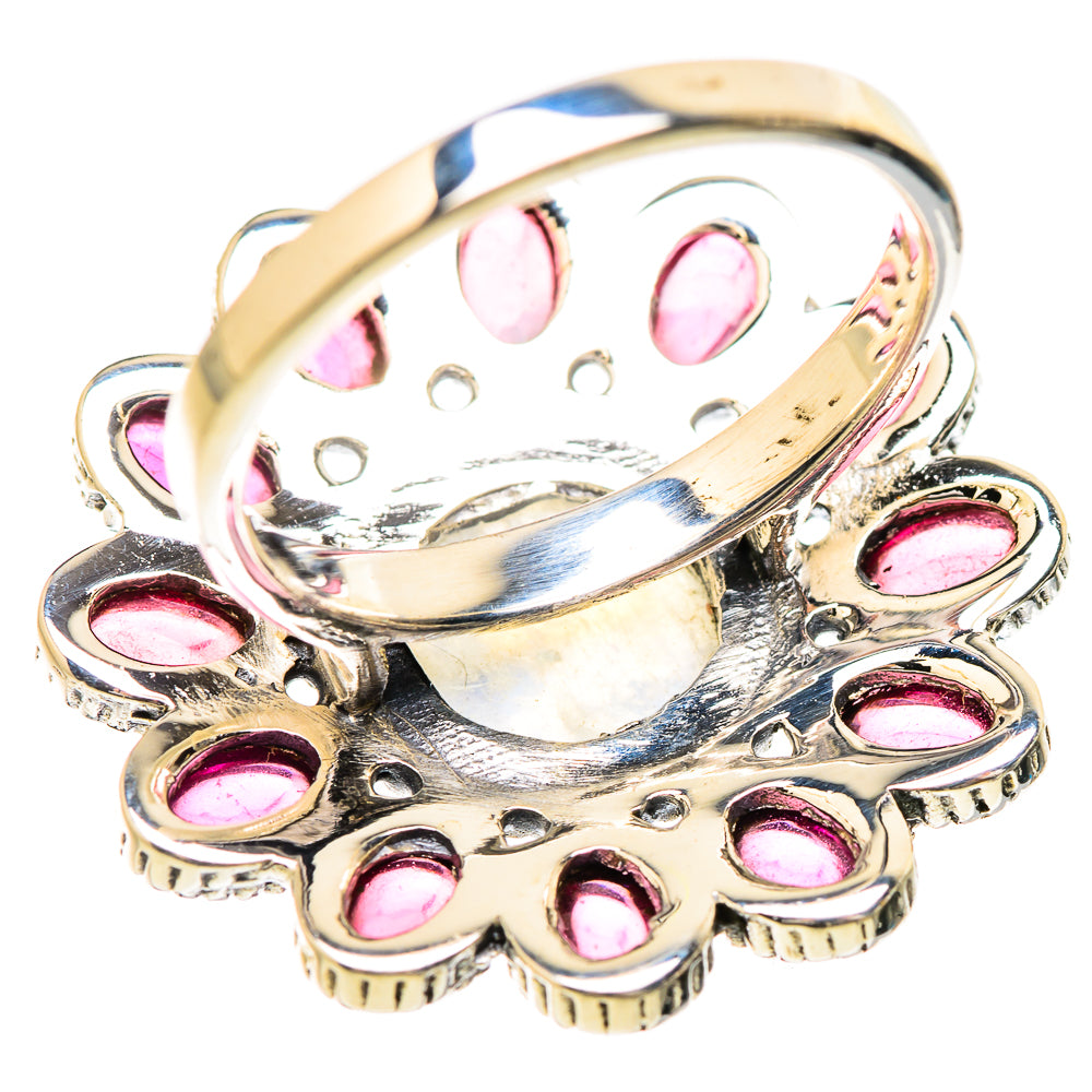Rainbow Moonstone Rings handcrafted by Ana Silver Co - RING130797 - Photo 3
