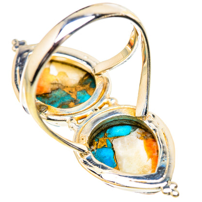 Spiny Oyster Turquoise Rings handcrafted by Ana Silver Co - RING130798 - Photo 3