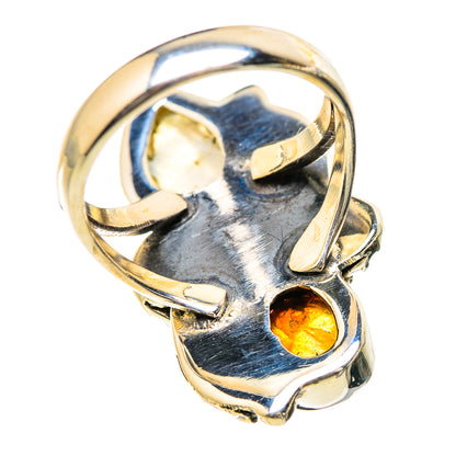 Rainbow Moonstone Rings handcrafted by Ana Silver Co - RING130805 - Photo 3