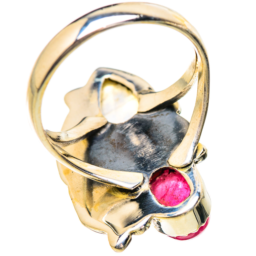 Rainbow Moonstone Rings handcrafted by Ana Silver Co - RING130807 - Photo 3
