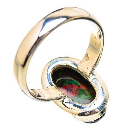 Black Opal Rings handcrafted by Ana Silver Co - RING130818 - Photo 3