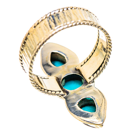 Sleeping Beauty Turquoise Rings handcrafted by Ana Silver Co - RING130822 - Photo 3