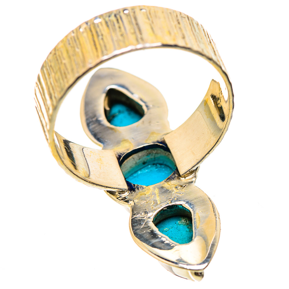 Sleeping Beauty Turquoise Rings handcrafted by Ana Silver Co - RING130857 - Photo 3