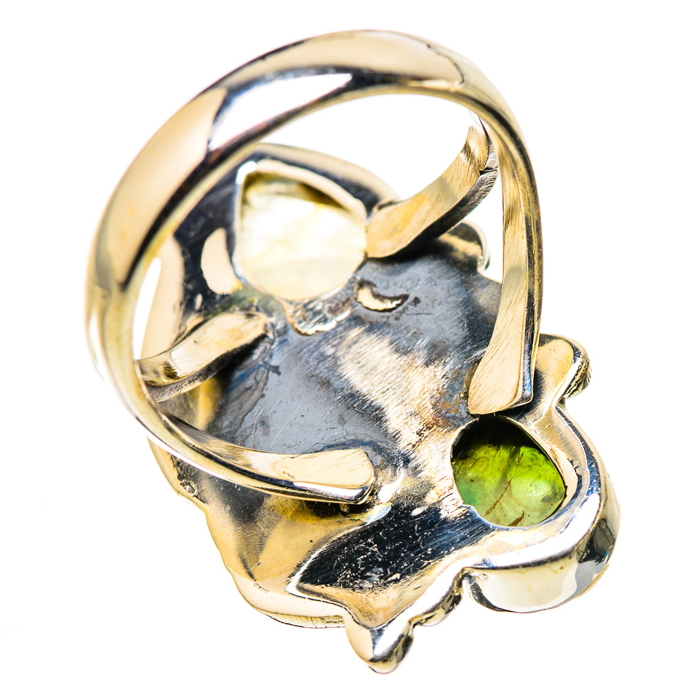 Rainbow Moonstone Rings handcrafted by Ana Silver Co - RING130904 - Photo 3