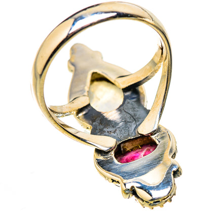 Rainbow Moonstone Rings handcrafted by Ana Silver Co - RING130907 - Photo 3