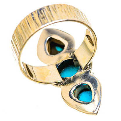 Sleeping Beauty Turquoise Rings handcrafted by Ana Silver Co - RING130922 - Photo 3