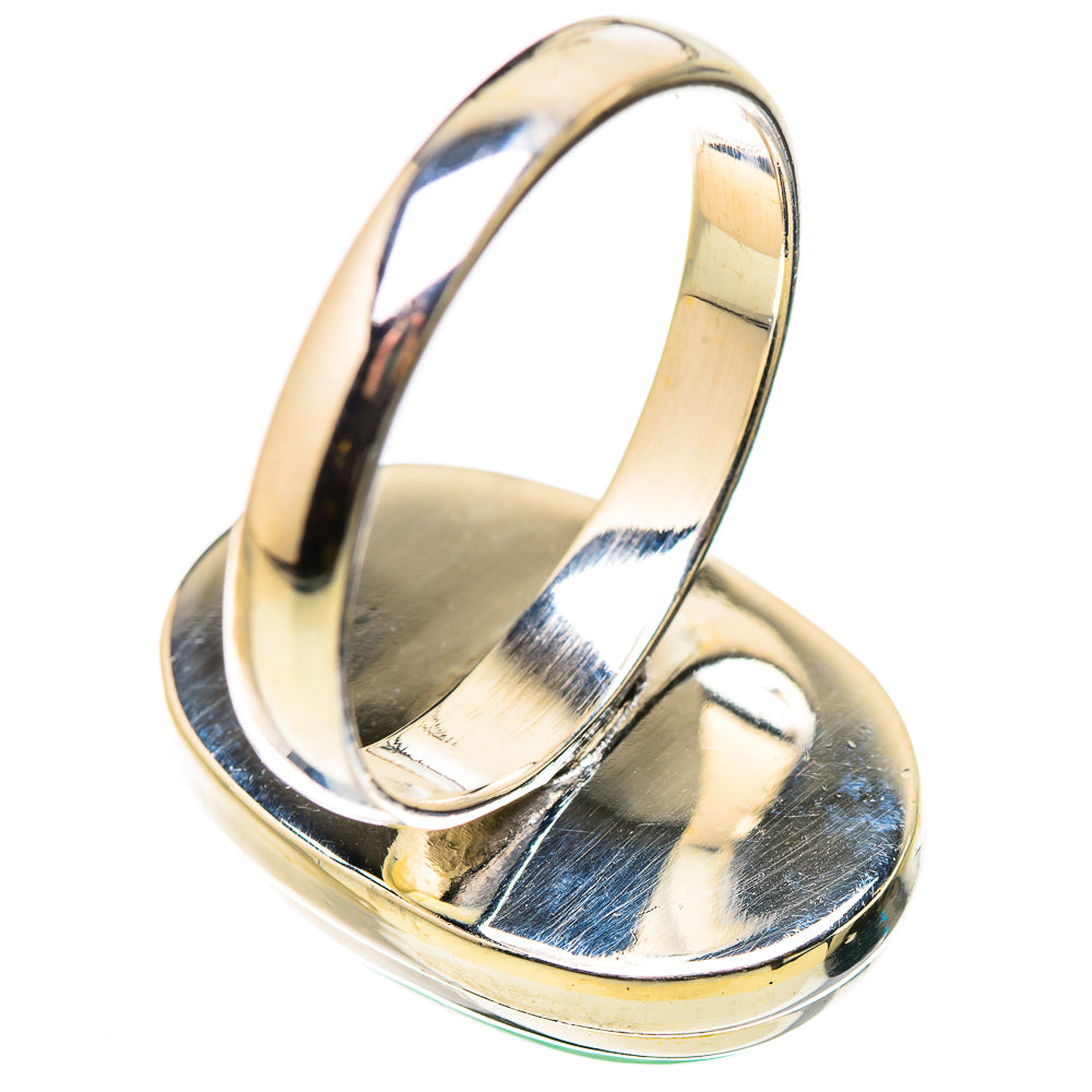 Green Moonstone Rings handcrafted by Ana Silver Co - RING131001 - Photo 3
