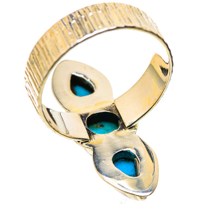 Sleeping Beauty Turquoise Rings handcrafted by Ana Silver Co - RING131012 - Photo 3