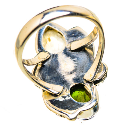 Rainbow Moonstone Rings handcrafted by Ana Silver Co - RING131014 - Photo 3