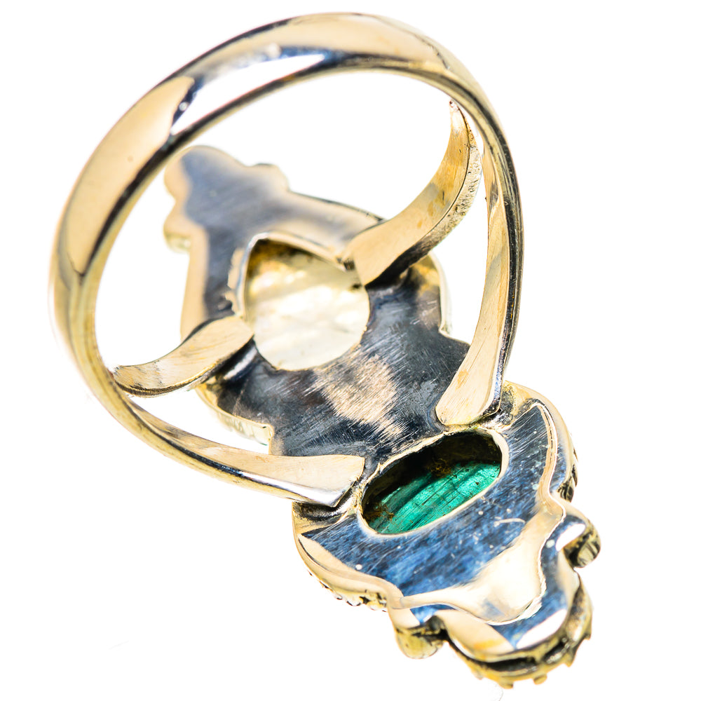 Rainbow Moonstone Rings handcrafted by Ana Silver Co - RING131018 - Photo 3