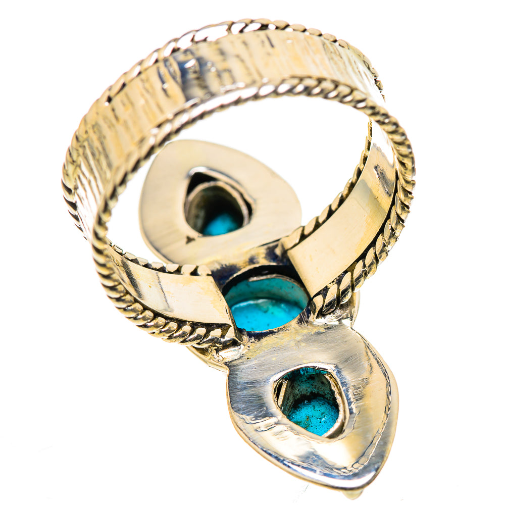 Sleeping Beauty Turquoise Rings handcrafted by Ana Silver Co - RING131019 - Photo 3