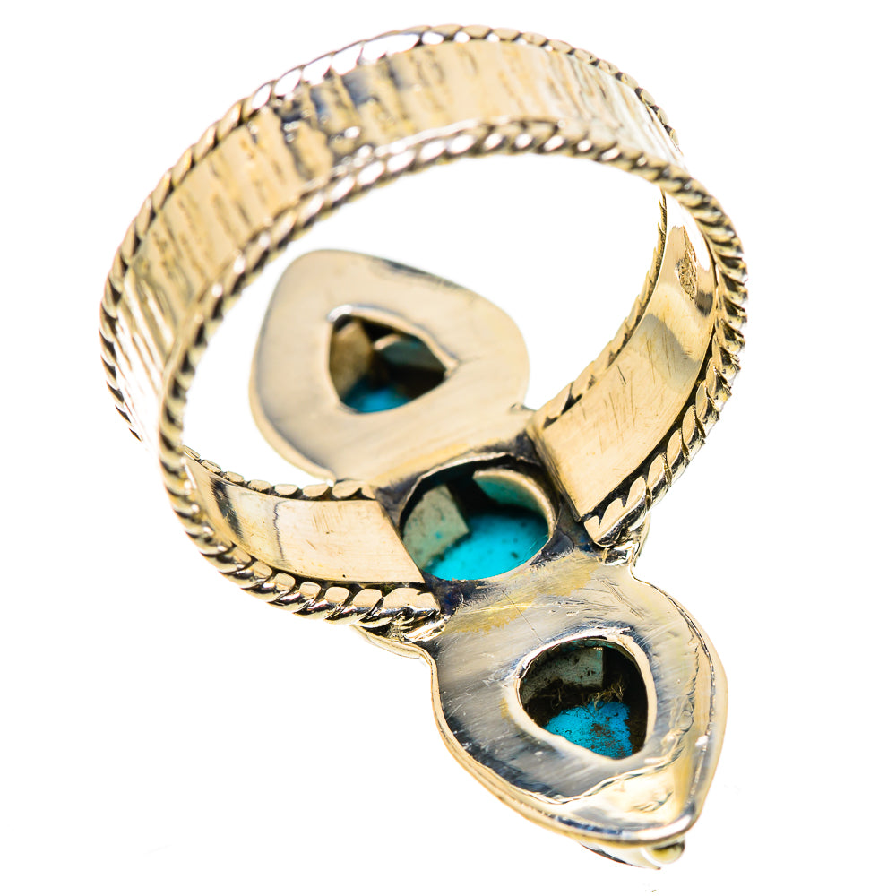 Sleeping Beauty Turquoise Rings handcrafted by Ana Silver Co - RING131036 - Photo 3