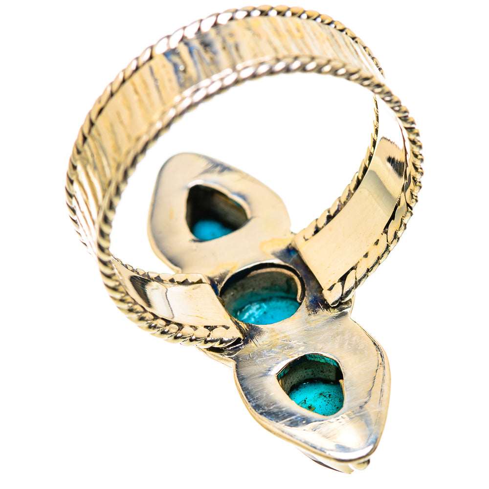 Sleeping Beauty Turquoise Rings handcrafted by Ana Silver Co - RING131054 - Photo 3