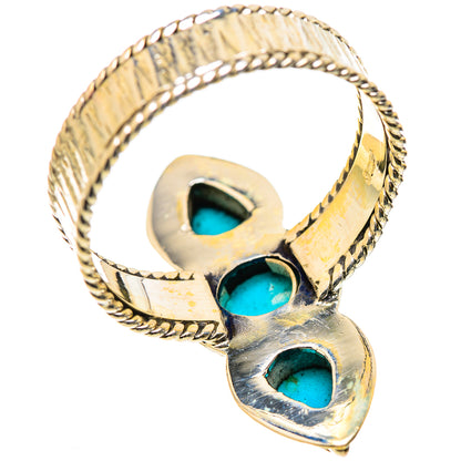 Sleeping Beauty Turquoise Rings handcrafted by Ana Silver Co - RING131058 - Photo 3