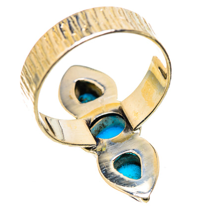 Sleeping Beauty Turquoise Rings handcrafted by Ana Silver Co - RING131095 - Photo 3