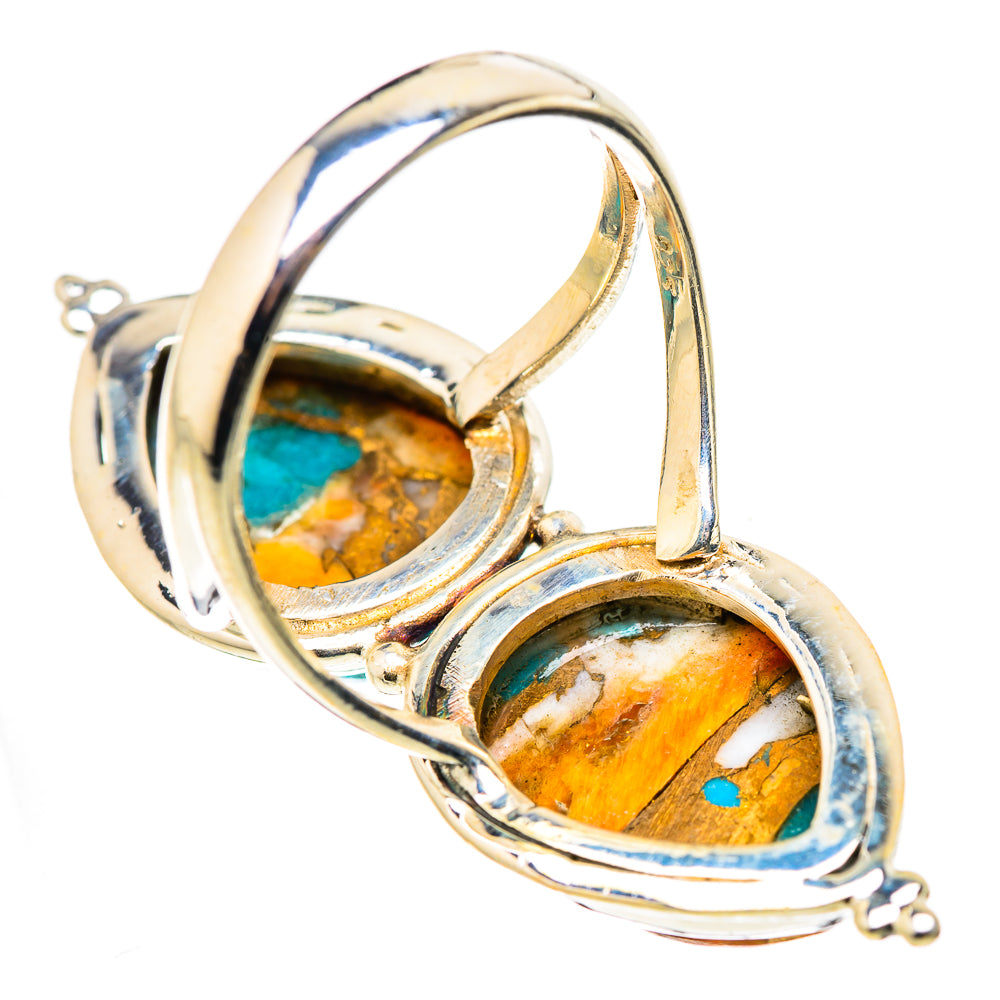 Spiny Oyster Turquoise Rings handcrafted by Ana Silver Co - RING131107 - Photo 3