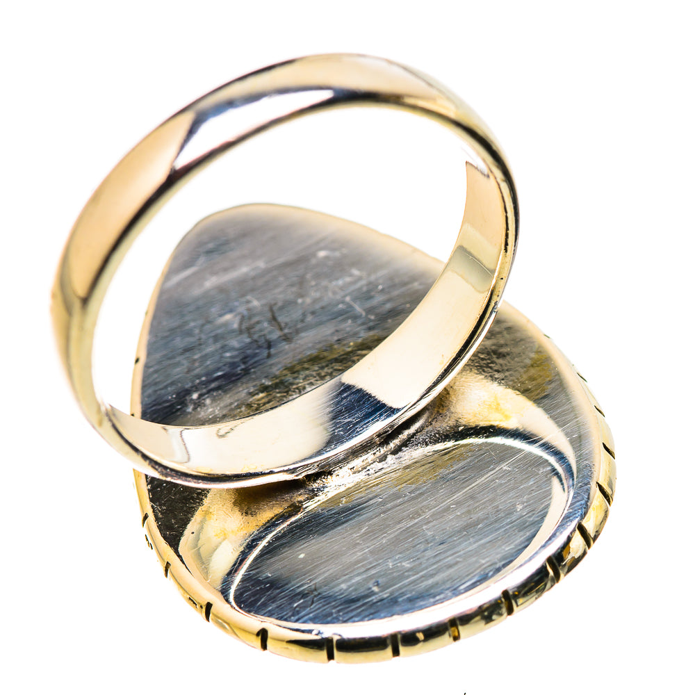 Rainbow Moonstone Rings handcrafted by Ana Silver Co - RING131130 - Photo 3