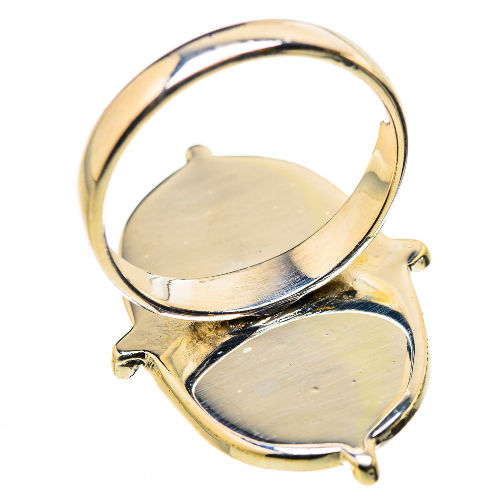 Green Moonstone Rings handcrafted by Ana Silver Co - RING131131 - Photo 3