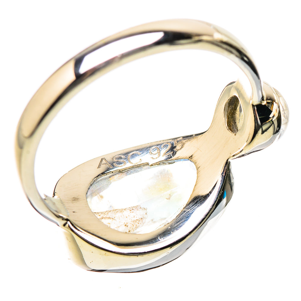 Rainbow Moonstone Rings handcrafted by Ana Silver Co - RING131169 - Photo 3