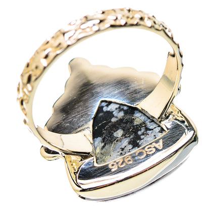 Snowflake Obsidian Rings handcrafted by Ana Silver Co - RING131172 - Photo 3