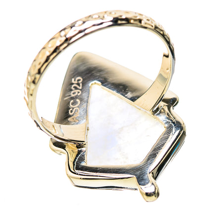 Rainbow Moonstone Rings handcrafted by Ana Silver Co - RING131185 - Photo 3