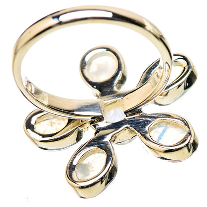 Rainbow Moonstone Rings handcrafted by Ana Silver Co - RING131207 - Photo 3