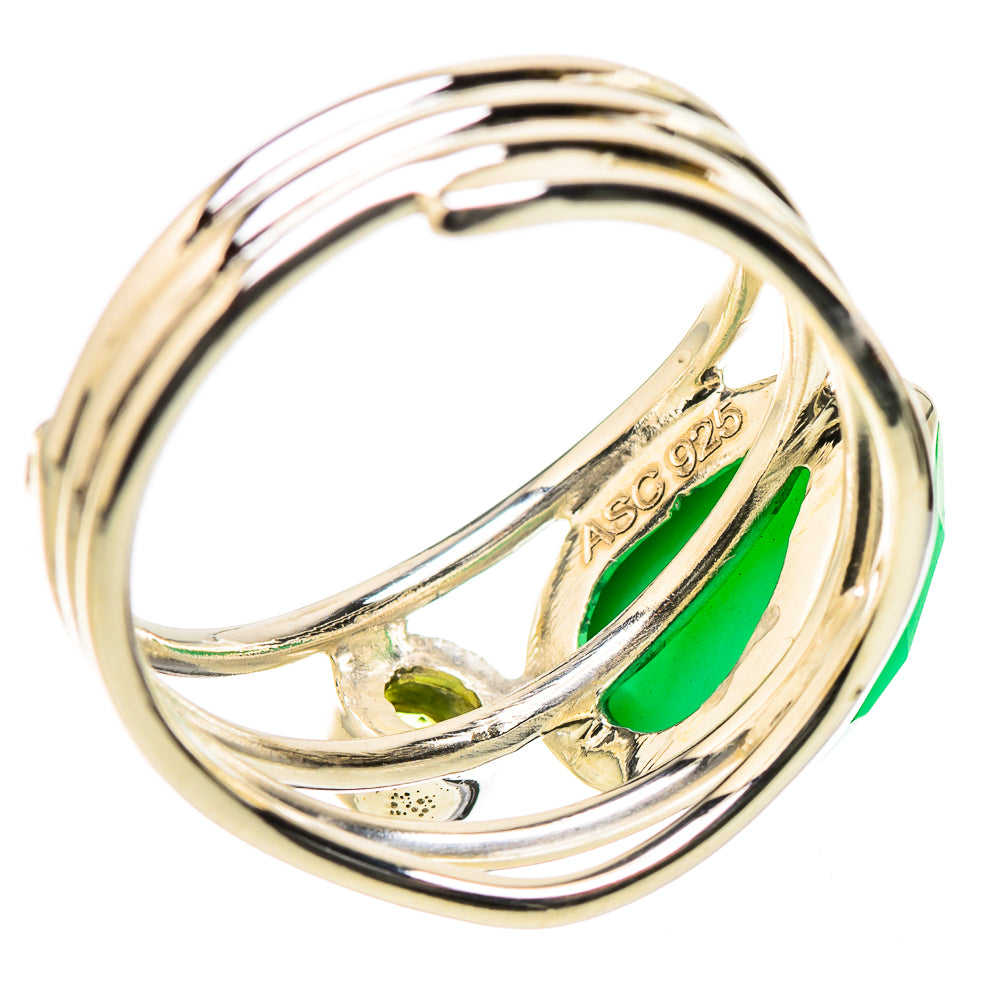 Chrysoprase Rings handcrafted by Ana Silver Co - RING131230 - Photo 3