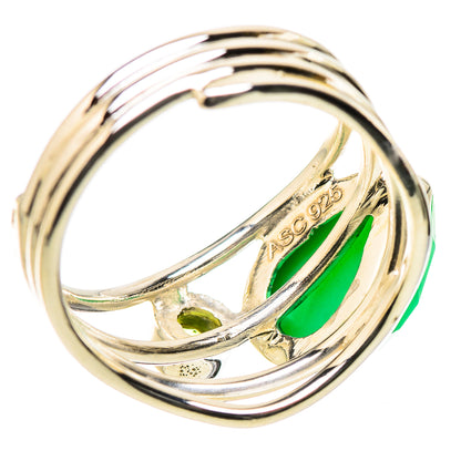 Chrysoprase Rings handcrafted by Ana Silver Co - RING131230 - Photo 3