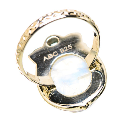 Rainbow Moonstone Rings handcrafted by Ana Silver Co - RING131241 - Photo 3