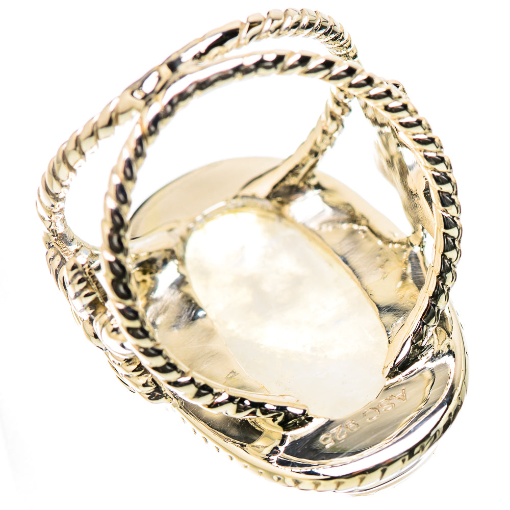 Rainbow Moonstone Rings handcrafted by Ana Silver Co - RING131246 - Photo 3