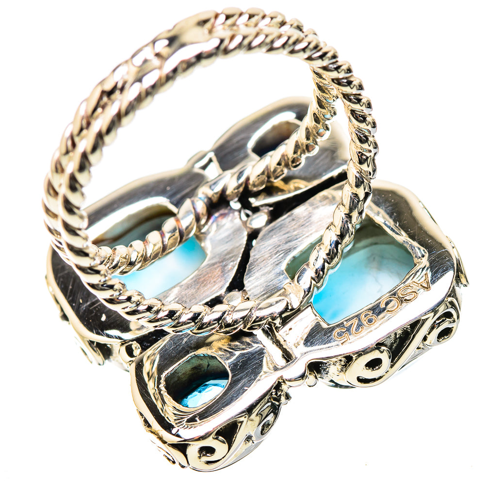 Larimar Rings handcrafted by Ana Silver Co - RING131256 - Photo 3