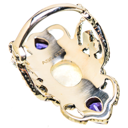 Rainbow Moonstone Rings handcrafted by Ana Silver Co - RING131263 - Photo 3