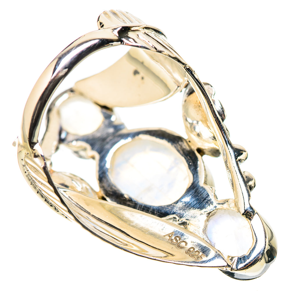 Rainbow Moonstone Rings handcrafted by Ana Silver Co - RING131265 - Photo 3