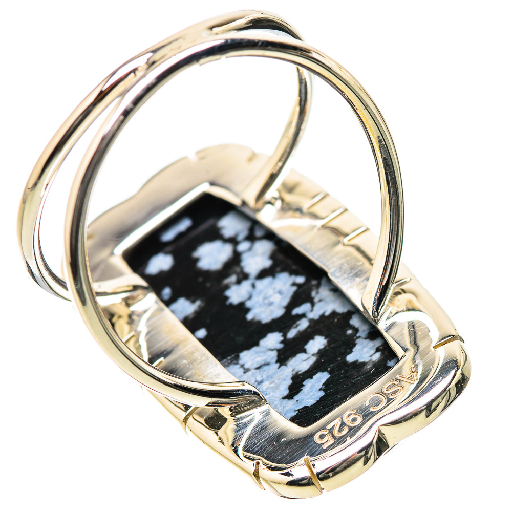 Snowflake Obsidian Rings handcrafted by Ana Silver Co - RING131283 - Photo 3