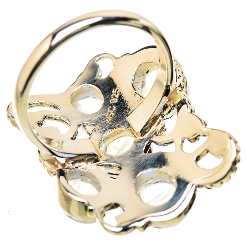 Rainbow Moonstone Rings handcrafted by Ana Silver Co - RING131308 - Photo 3