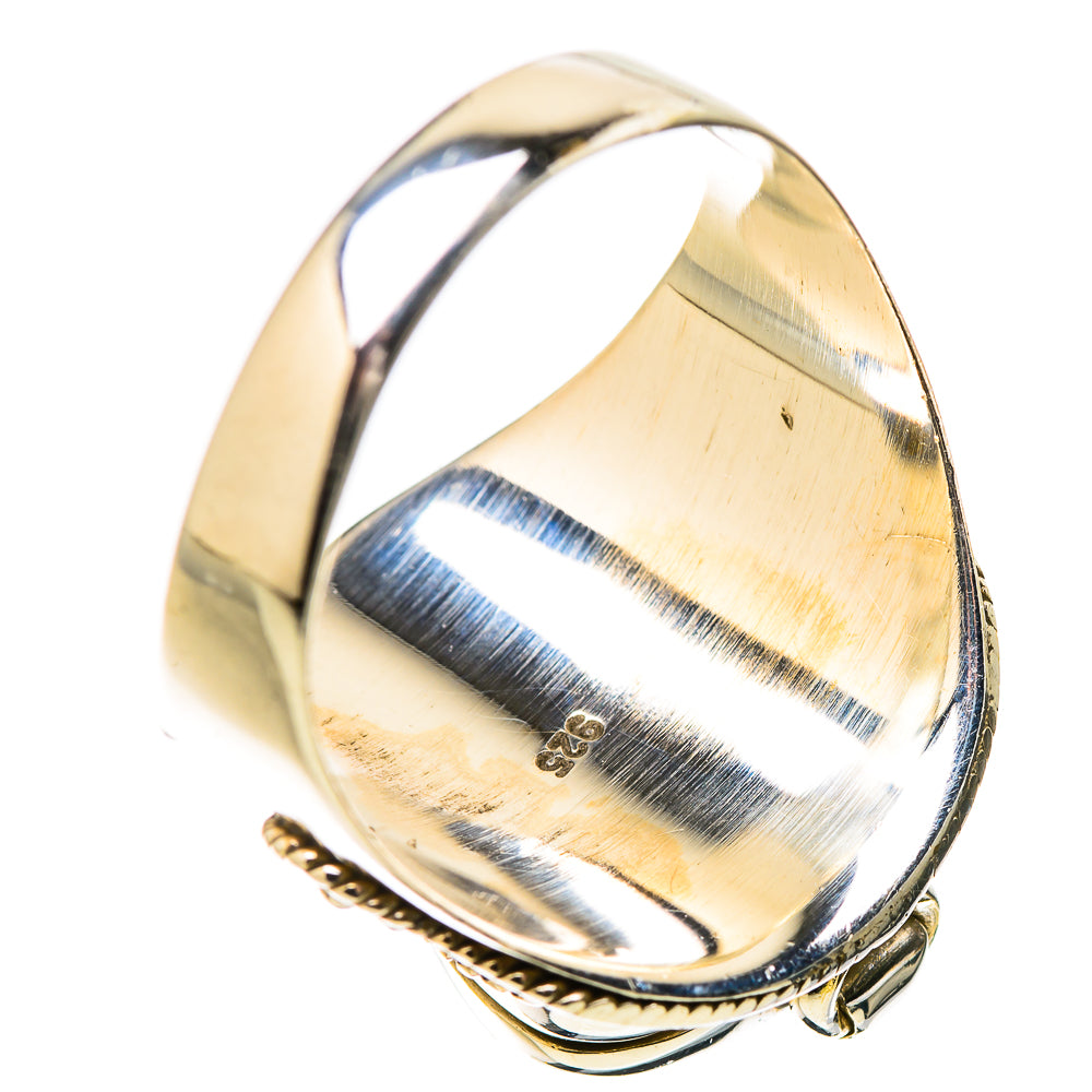 Polished sterling silver ring band with oval setting underside and decorative edge