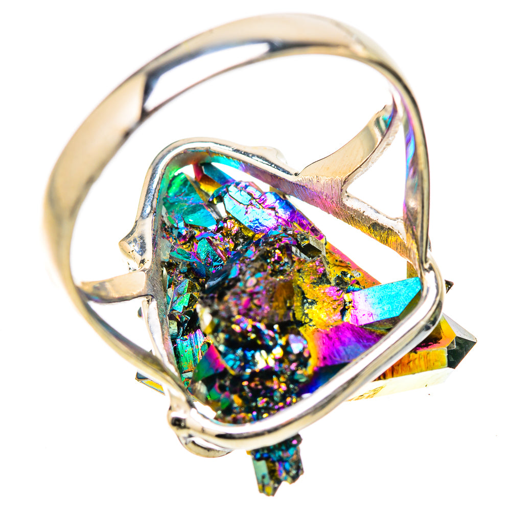 Titanium Sunshine Druzy Rings handcrafted by Ana Silver Co - RING131367 - Photo 3