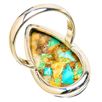Kingman Mohave Turquoise Rings handcrafted by Ana Silver Co - RING131392 - Photo 3