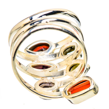 Red Coral Rings handcrafted by Ana Silver Co - RING131406 - Photo 3