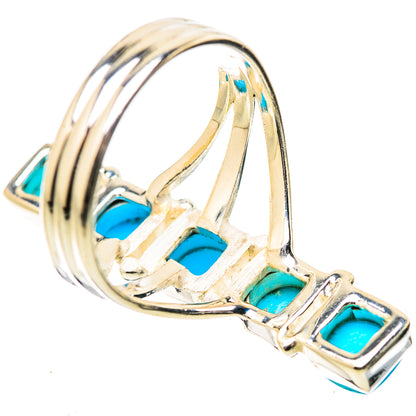 Sleeping Beauty Turquoise Rings handcrafted by Ana Silver Co - RING131410 - Photo 3