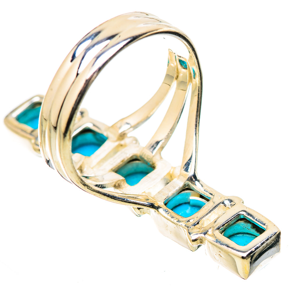 Sleeping Beauty Turquoise Rings handcrafted by Ana Silver Co - RING131428 - Photo 3
