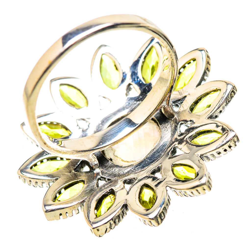 Rainbow Moonstone Rings handcrafted by Ana Silver Co - RING131433 - Photo 3