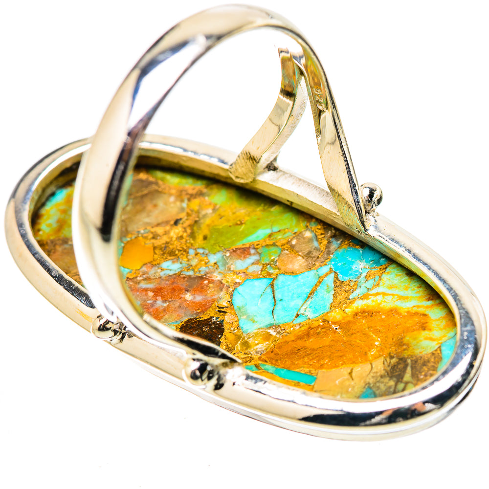 Kingman Mohave Turquoise Rings handcrafted by Ana Silver Co - RING131440 - Photo 3