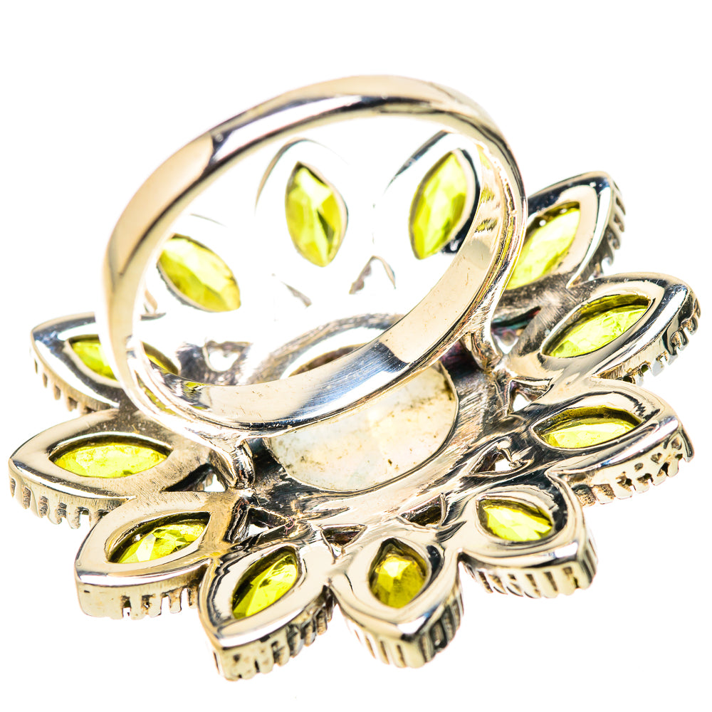 Rainbow Moonstone Rings handcrafted by Ana Silver Co - RING131447 - Photo 3