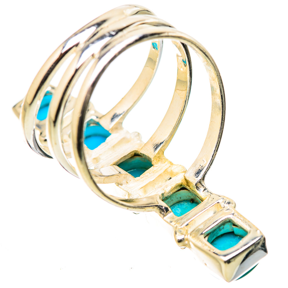 Sleeping Beauty Turquoise Rings handcrafted by Ana Silver Co - RING131454 - Photo 3